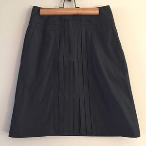 NWT Stella McCartney Classic Iridescent Midnight Navy Pleated Career Skirt Sz 2